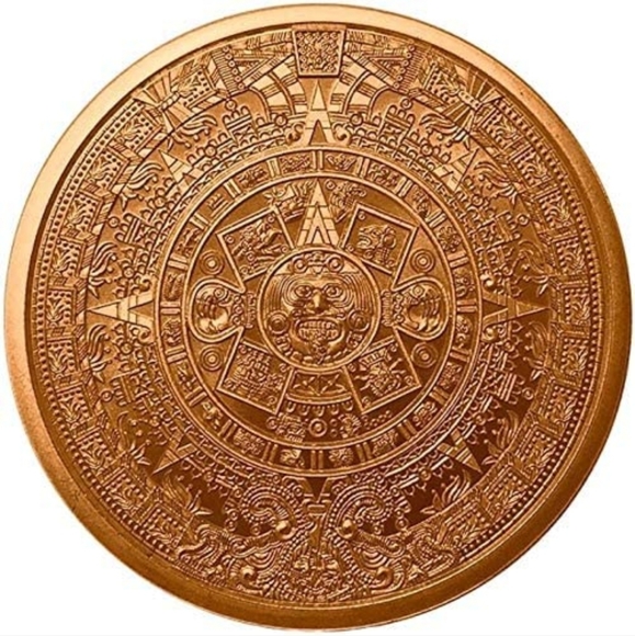 New Aztec calendar coin in case. Other styles available - Picture 2 of 3